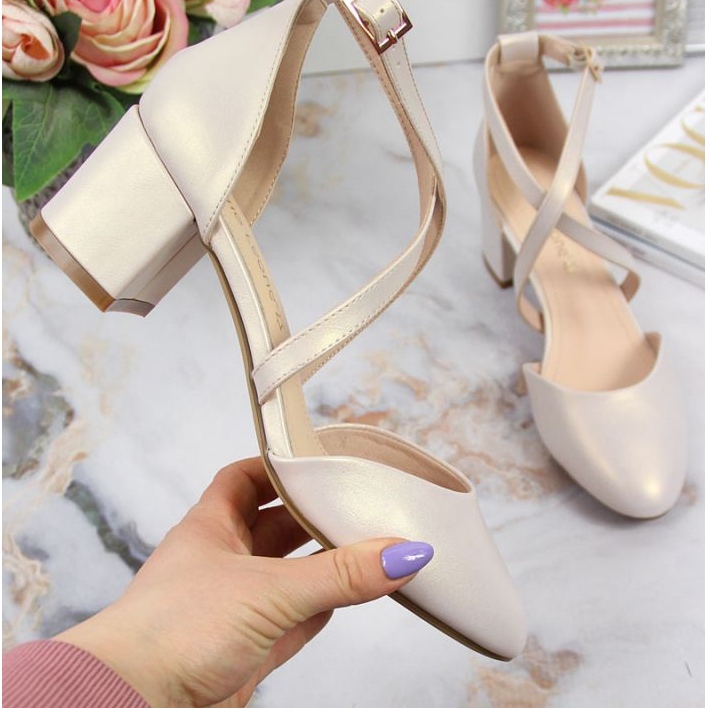 Sandale cu bretele Sergio Leone W SK365B bej perlat