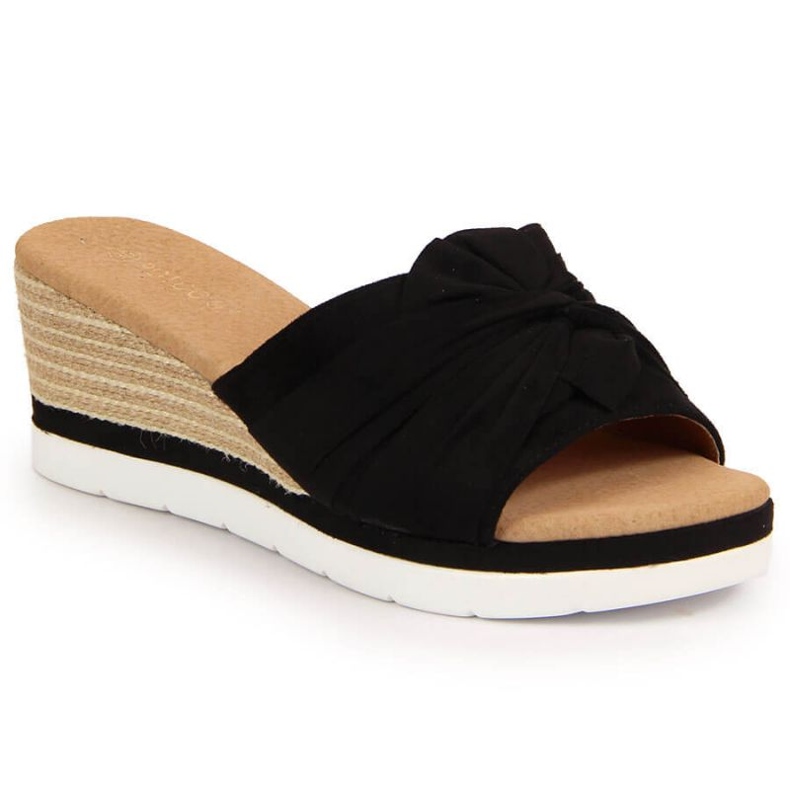 Papuci cu pană Potocki W WOL71A negru