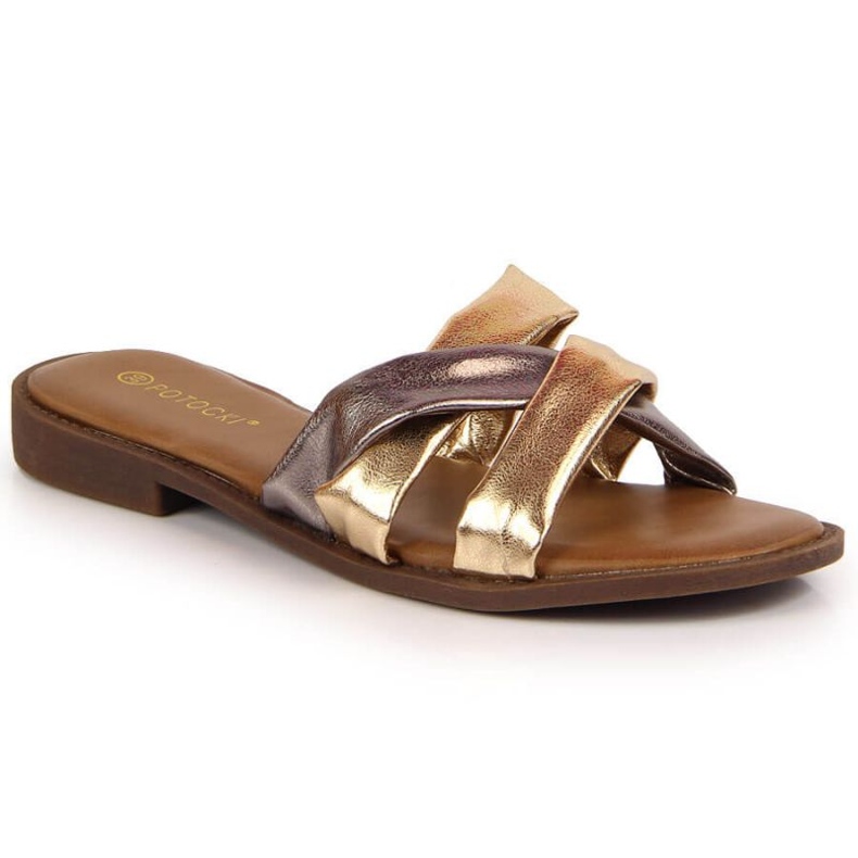 Papuci Potocki WOL72 gold de aur