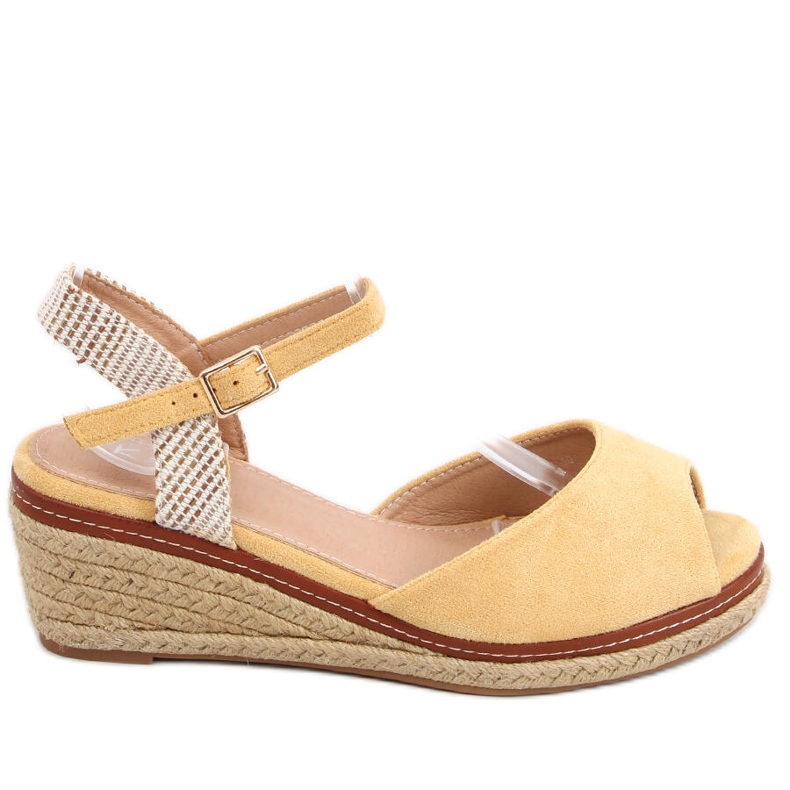 Sandale Espadrile pe pană Mandira Yellow galben