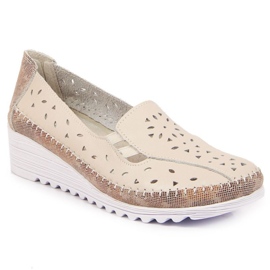 Pantofi cu pană din piele bej T.Sokolski W SCA156 Pantofi cu pană din piele bej T.Sokolski W SCA156