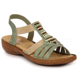 Sandale elastice Rieker W RKR512 verzi verde Sandale elastice Rieker W RKR512 verzi verde