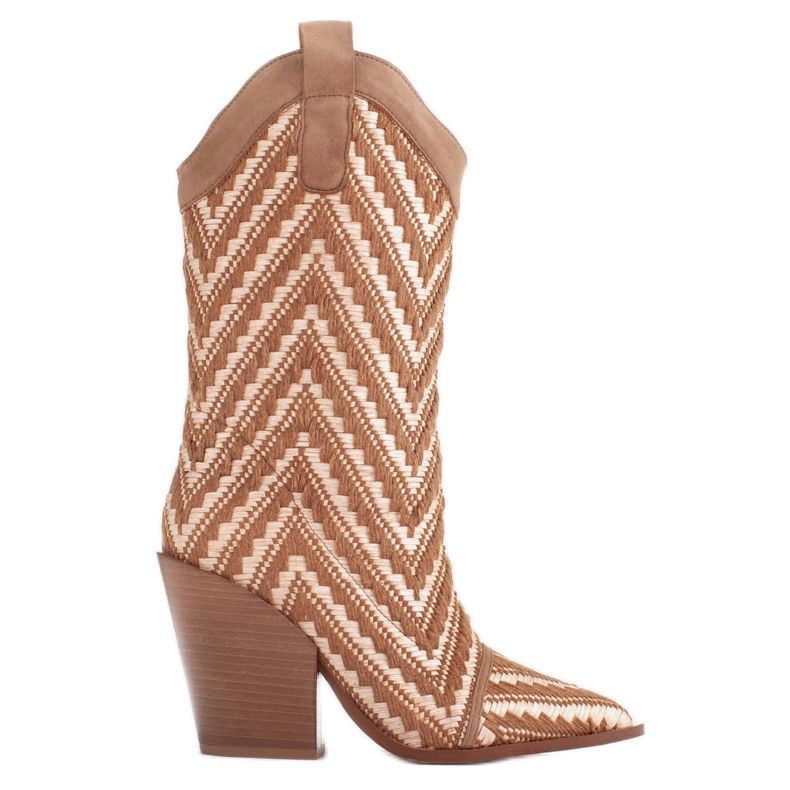 Marco Shoes Cizme de cowboy maro-bej