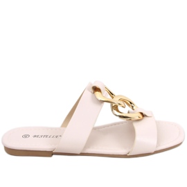 Papuci cu lant Saud Beige bej
