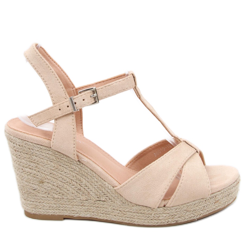 Sandale espadrile pe pană Basam Beige bej Sandale espadrile pe pană Basam Beige bej