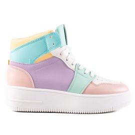 Renda Adidași înalți pe platformă multicolor