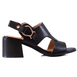 Sandale elegante din piele LA.FI negru Sandale elegante din piele LA.FI negru