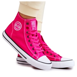 Pantofi de damă înalți Big Star JJ274210 fucsia roz