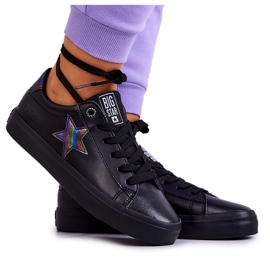 Tenisi din piele Star Big Star JJ274243 Negri negru Tenisi din piele Star Big Star JJ274243 Negri negru