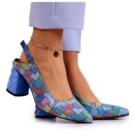 Pompi De Piele Pe Un Bar Maciejka 05427-06 Multicolor albastru