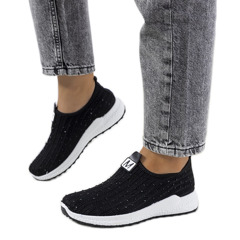 Tenisi negri cu zirconiu cubic Maasje negru