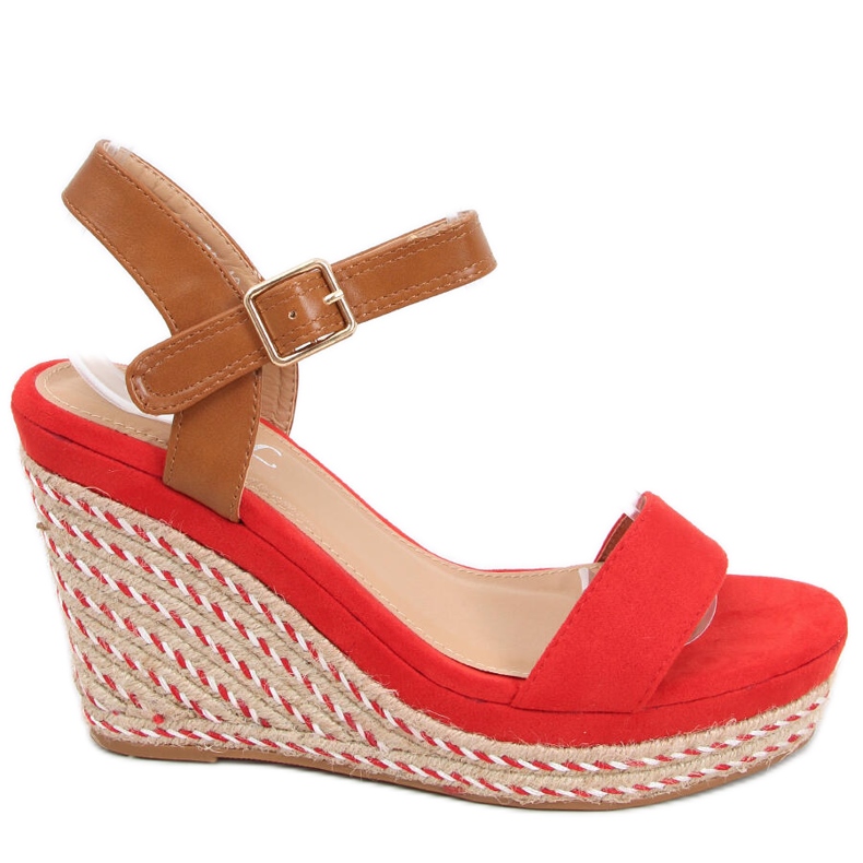 Sandale cu pană Zahia Red roșu Sandale cu pană Zahia Red roșu
