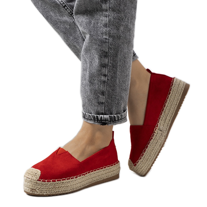 Espadrile roșii de damă Rhianne roșu