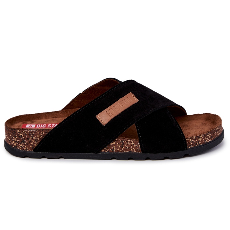 Papuci Big Star confortabili pentru bărbați JJ176005 negri negru