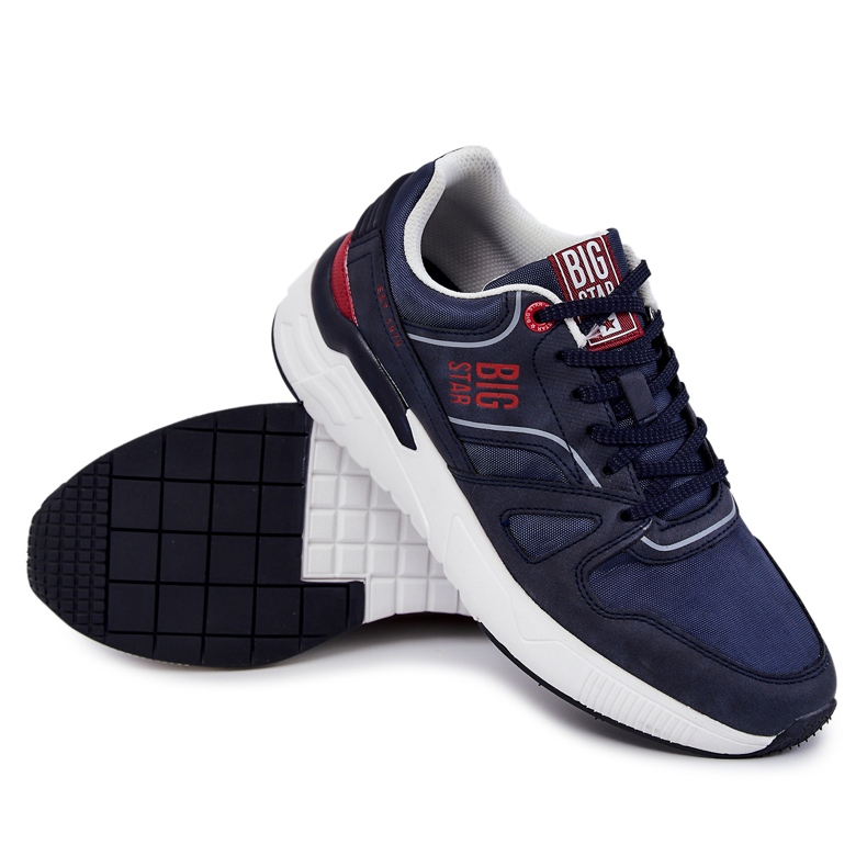 Pantofi bărbați Big Star JJ174277 Bleumarin albastru