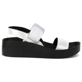 Sandale Filippo DS767 / 19 Si Silver argint gri