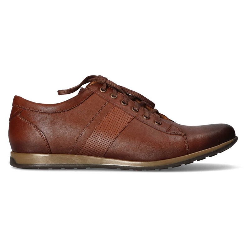 Pantofi din piele Filippo 2063 maro deschis