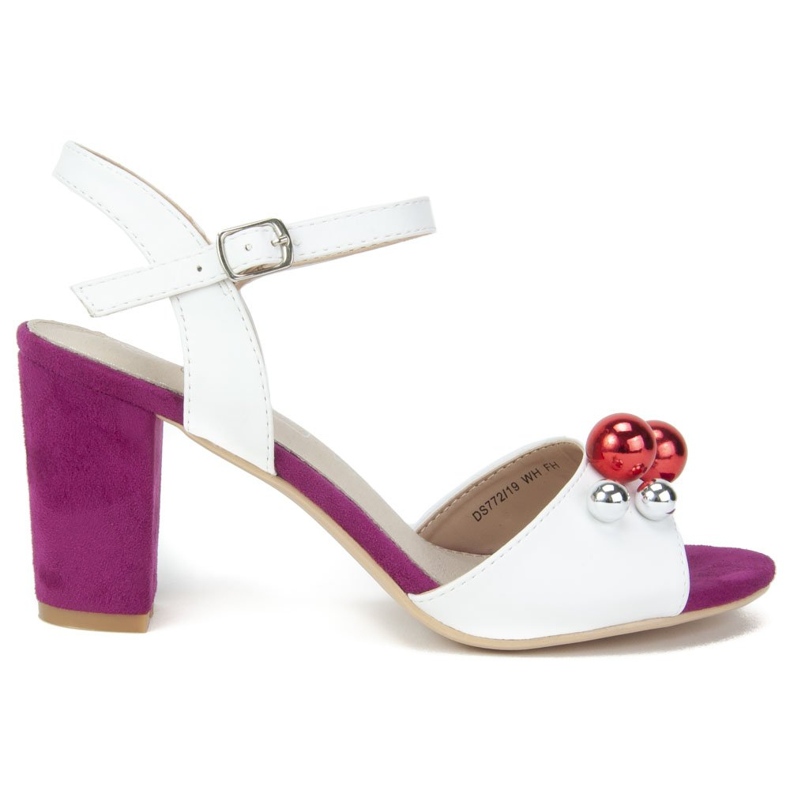 Sandale albe Filippo DS772 / 19 Wh Fh roz