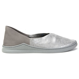Pantofi Filippo 04078-13 / 00-0 Gri Argintiu plus Dungi multicolor Pantofi Filippo 04078-13 / 00-0 Gri Argintiu plus Dungi multicolor