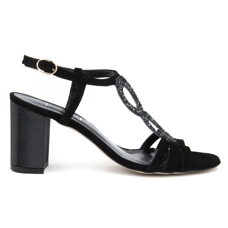 Sandale Filippo 1453 piele intoarsa neagra negru