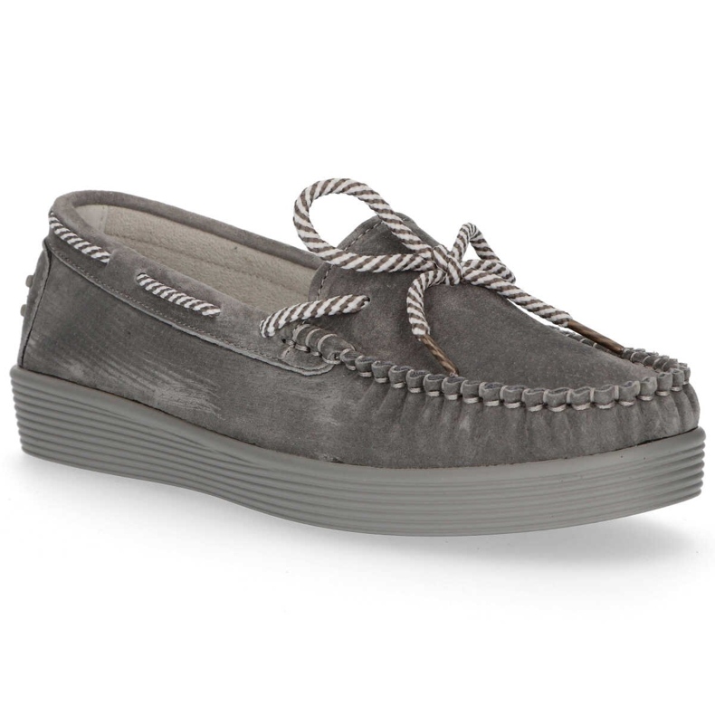 Pantofi din piele Filippo DP1200 / 20 Gr gri