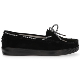 Pantofi din piele Filippo DP1200 / 20 Bk negru