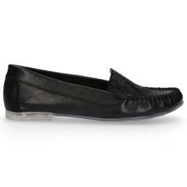 Mocasini Filippo 10016 Tejus negru + Black Snake