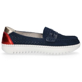 Pantofi din piele Filippo DP1413 / 20 Nv bleumarin albastru marin