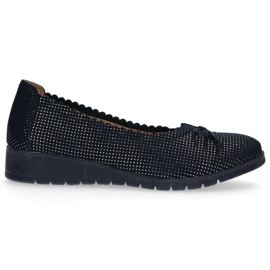 Pantofi din piele Filippo DP1254 / 20 Nv bleumarin albastru marin