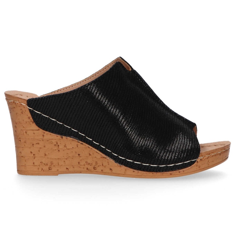 Papuci de piele Filippo DK786 / 20 Bk negru