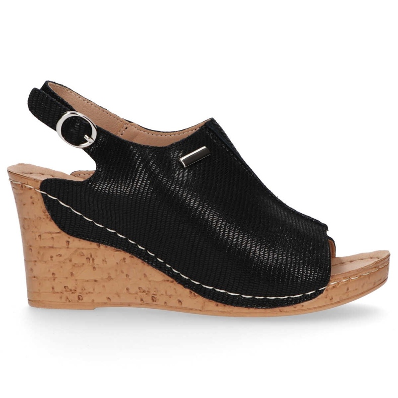 Sandale din piele Filippo DS784 / 20 Bk negru