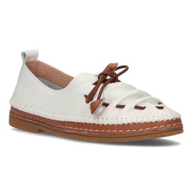 Pantofi din piele Filippo DP2058 / 21 Wh alb Pantofi din piele Filippo DP2058 / 21 Wh alb