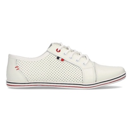 Pantofi din piele Filippo DP009 / 21 Wh alb