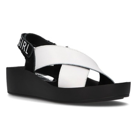 Sandale din piele Filippo DS2060 / 21 Wh alb