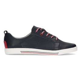 Pantofi din piele Filippo DP008 / 21 Nv bleumarin albastru marin