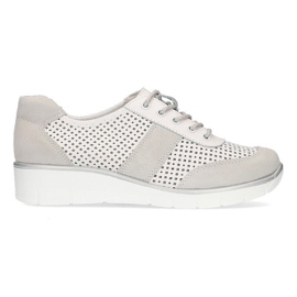 Pantofi din piele Filippo DP028 / 21 Wh alb siret