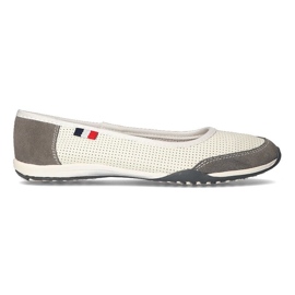 Pantofi din piele Filippo DP142 / 21 Wh Gr alb-gri