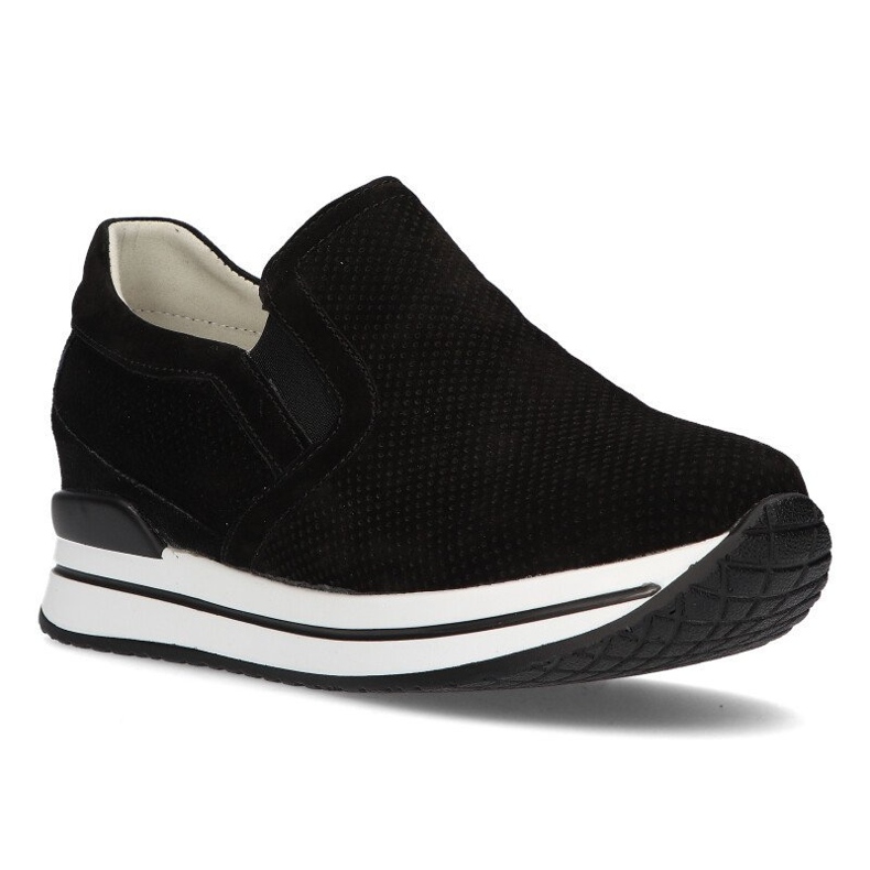 Tenisi din piele Filippo DP1512 / 21 Bk negri negru