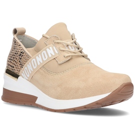 Tenisi din piele Filippo DP1388 / 21 Be beige bej Tenisi din piele Filippo DP1388 / 21 Be beige bej