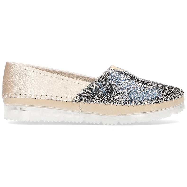 Pantofi din piele Filippo DP2147 / 21 Be beige bej multicolor