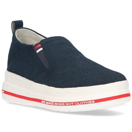 Pantofi din piele Filippo DP2009 / 21 Nv bleumarin albastru marin