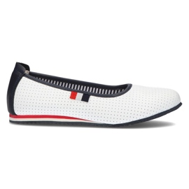 Balerini din piele Filippo DP2171 / 21 Wh alb