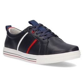 Pantofi din piele Filippo DP2045 / 21 Nv bleumarin albastru marin