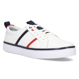 Pantofi din piele Filippo MP2146 / 21 Wh alb