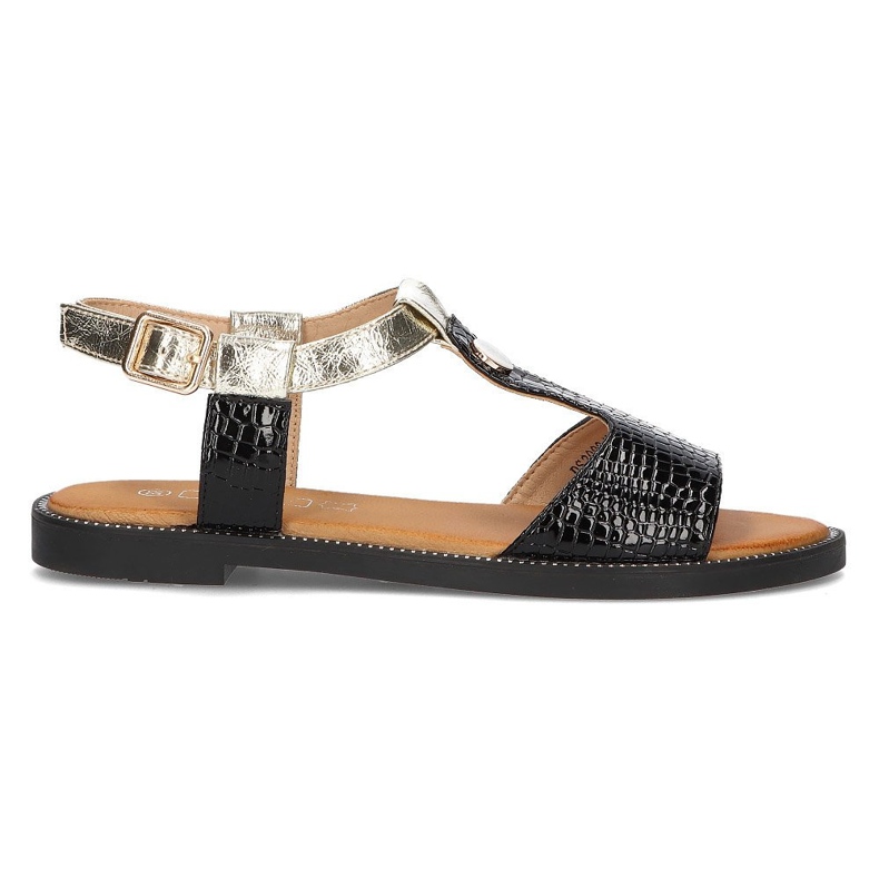 Sandale Filippo DS2099 / 21 Bk negre negru de aur