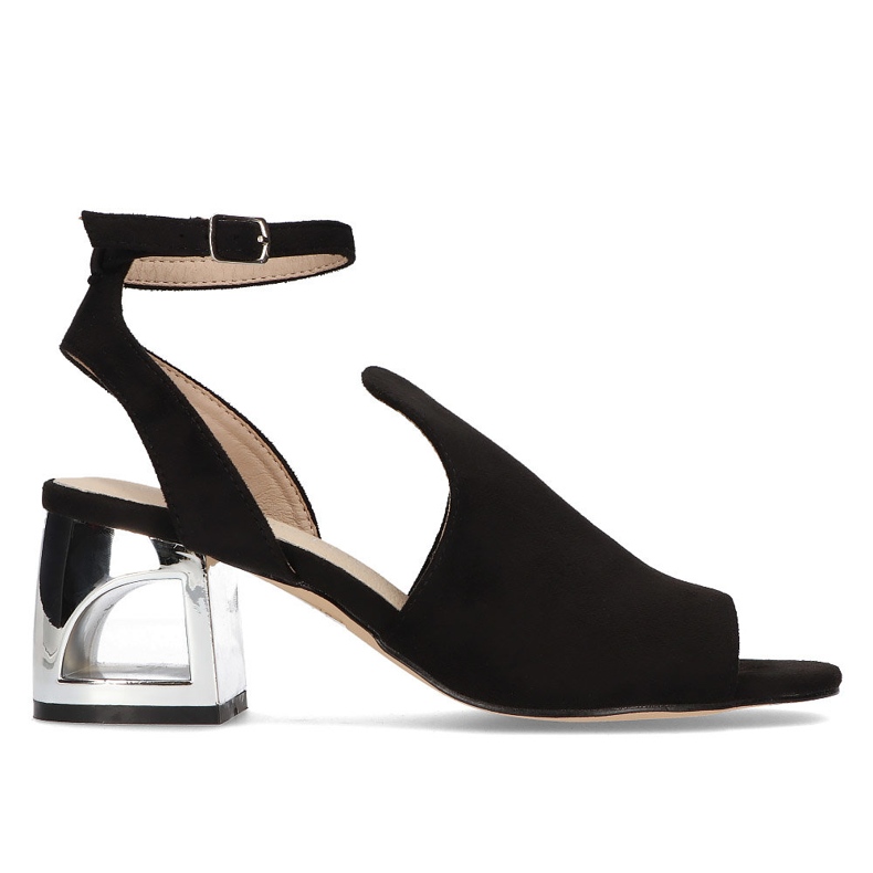 Sandale cu toc Filippo DS2107 / 21 Bk negre negru