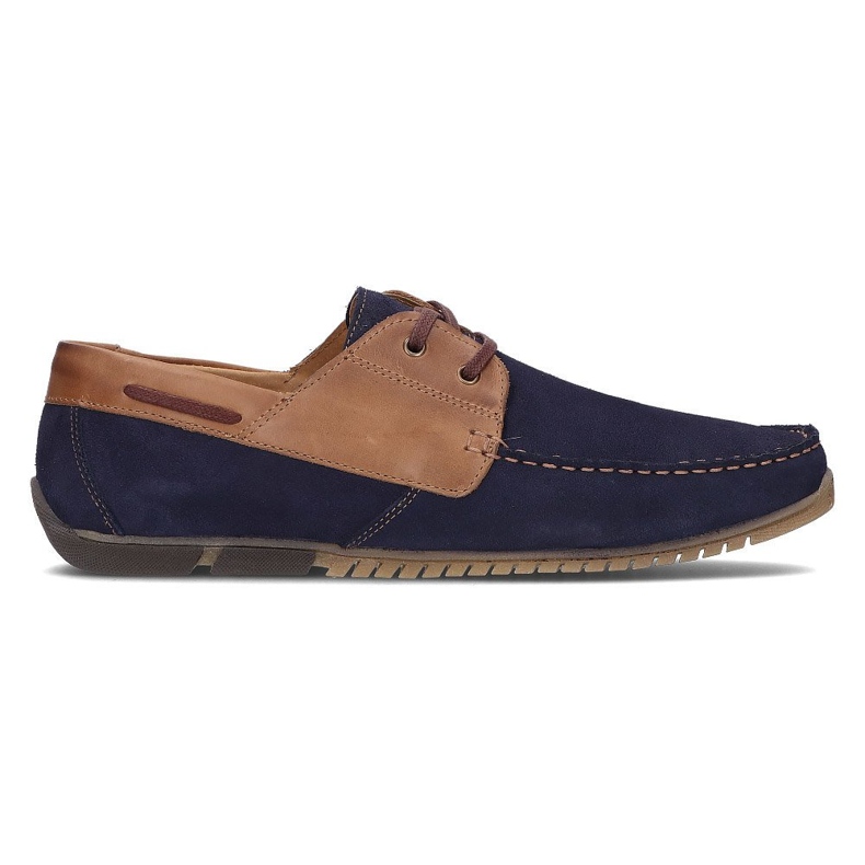 Pantofi din piele Filippo 5329-2 bleumarin albastru marin