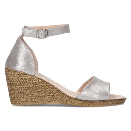 Sandale din piele Filippo DS2137 / 21 Si argintiu Sandale din piele Filippo DS2137 / 21 Si argintiu