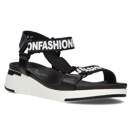 Sandale din piele Filippo DS2169 / 21 Bk negru Sandale din piele Filippo DS2169 / 21 Bk negru