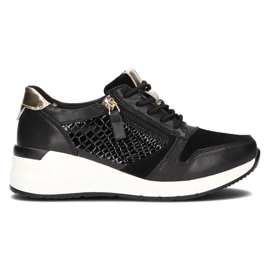 Tenisi din piele Filippo DP2052 / 21 Bk negri negru Tenisi din piele Filippo DP2052 / 21 Bk negri negru